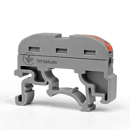 Клемник швидкого монтажу DIN 1+1п сірий PA (TF-KND-221) TITANUM TITANUM (29096-000) - мініатюра 2