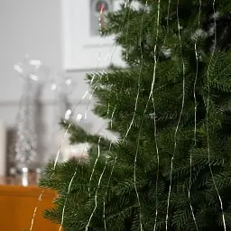 Гірлянда світлодіодна Кінський хвіст 2 м 10 ниток 200 LED від мережі 8 режимів Холодний білий - мініатюра 2