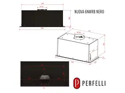 Витяжка вбудована Perfelli NUOVA 6NWRB NERO - мініатюра 11