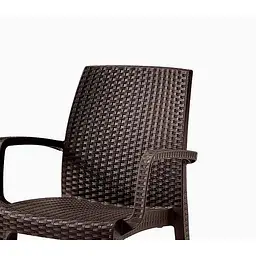 Стілець садовий пластиковий Bica Verona armchair коричневий - мініатюра 2