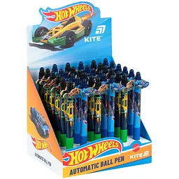 Ручка кулькова автоматична з фігуркою Kite Hot Wheels синя упаковка 36 шт. (HW26-393) - мініатюра 4