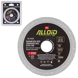 Alloid Pro. Диск алмазний з суцільною кромкою, ультратонкий 125мм