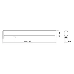 LED світильник лінійний Titanum T5, 25W 1.5м 5000K (26380-000) - мініатюра 4