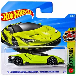 Базова машинка Hot Wheels Exoticars 16 Lamborghini Centenario Roadster салатна (5785) JJK74-N521