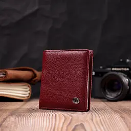 Невеликий жіночий гаманець з натуральної шкіри ST Leather 19476 бордовий - мініатюра 8