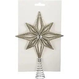Ялинкова верхівка Mica Decorations Зірка пластикова 20 см пастель шампань (1181249)