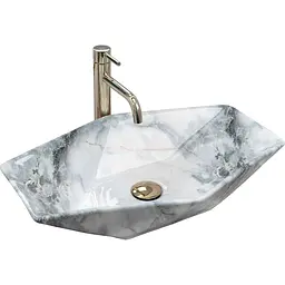 Умивальник Rea Vegas granit shiny накладний REA-U5602, Сірий