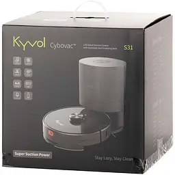 Робот пилосос Kyvol Cybovac S31 Lidar/110ml+500ml/5200 mA/3000 pa/Google Assistant,Amazon Alexa (Kyvol S31)