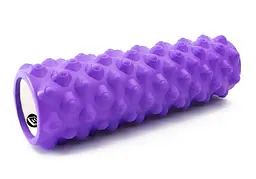 Масажний ролик EasyFit Grid Roller Extreme 45 см Фіолетовий