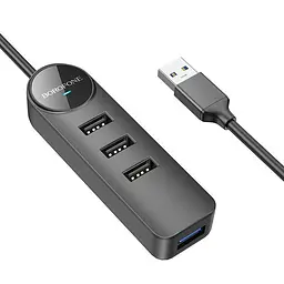 Конвертер перехідник адаптер Borofone DH5 Erudite 4-in-1 з кабелем 120 см - мініатюра 2
