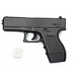 Страйкбольний пістолет Galaxy G.16 Glock 17 mini, метал, чорний, вага 347 г, G16