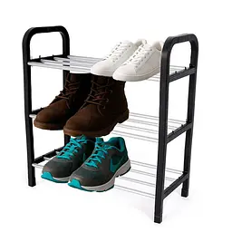Підставка для взуття Shoe Racks на 3 яруси, полиця для взуття в передпокій — стелаж для зберігання взуття - мініатюра 2