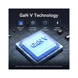 Зарядний пристрій Vention 1xUSB-C PD 30 Вт + 1xUSB QC 3.0 18 Вт GaN сірий (FEWH0-EU) - мініатюра 5