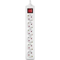 Мережевий фільтр живлення REAL-EL RS-6 Protect M 3m, white (EL122300033) - мініатюра 2