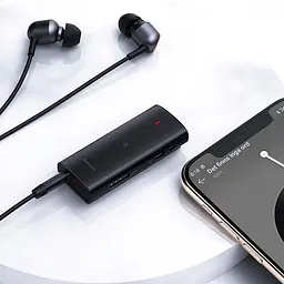 Адаптер Baseus Bluetooth 5.0 BA03 3.5мм-USB Immersive Virtual 3D NGBA03-01 Black - мініатюра 2
