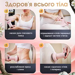 Інноваційний бездротовий антицелюлітний вібромасажер для м'язів тіла рук і ніг + 5 насадок + 6 швидкостей, Ручний лімфодренажний - мініатюра 6