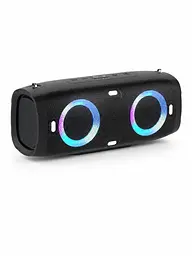 Портативна Bluetooth колонка 30 Вт з басом, акумулятором 6000 mAh, LED, 34,6×15,1×13,2 см чорна (49676164)