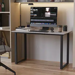 Стіл письмовий Кнап 2 Ferrum-decor 750x1200x700 Чорний метал ДСП Бетон 16 мм (FRD-106424)