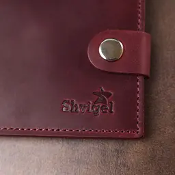 Шкіряне вінтажне портмоне Shvigel 16436 бордове - мініатюра 9