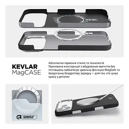 Чехол ArmorStandart BlackIcon Aramid Plain MagCase для Apple iPhone 17 Pro Max Black (ARM90161) - мініатюра 8