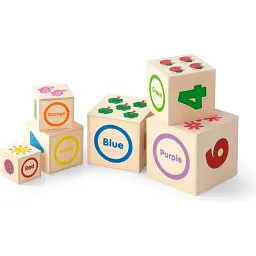 Кубики-пірамідка Viga Toys з цифрами дерев'яні (50392) - мініатюра 3
