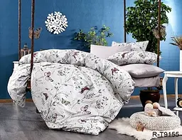 Комплект постільної білизни з компаньйоном (R-T9155) Євро TAG tekstil pbe0040870 - мініатюра 1