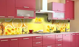 Вініловий кухонний фартух Цитрусові Геометрія наклейка ПВХ апельсини колаж Happy Pocket Z181591 - мініатюра 3