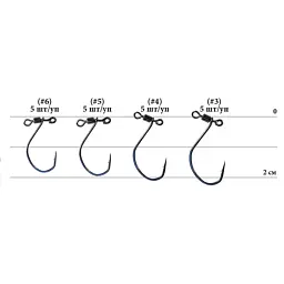 Гачок Decoy Worm123 DS Hook Masubari 3 (5 шт/уп) - мініатюра 2