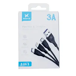 Універсальний зарядний кабель 3 в 1 Type-C/Micro-USB/Lightning Smart X UR521 - мініатюра 21