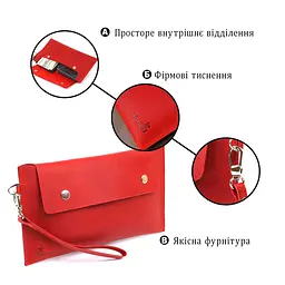Жіноча вінтажна шкіряна тревел-косметичка Shvigel 16427 червона - мініатюра 4
