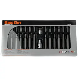 Набір біт Шестигранники та Зірочки Hex Torx King Roy 30 предметів Оригінал (31567) - мініатюра 5