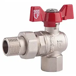 Кран кульовий "Американка" SD Forte 1" кутовий SF221W25 - мініатюра 1