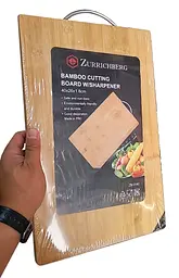 Бамбукова обробна дошка Zurrichberg ZB/2040 з точилкою для ножів 40x26x1.8cm - мініатюра 4