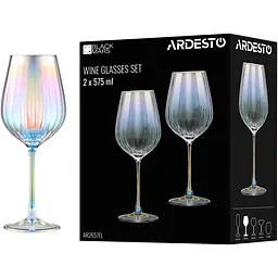 Набір келихів Ardesto Black Mars Zenith для вина 575 мл 2 шт. прозорий (AR2657EL) - мініатюра 5