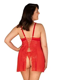 Комплект білизни Obsessive Blossmina, 6XL/7XL (червоний) - мініатюра 2