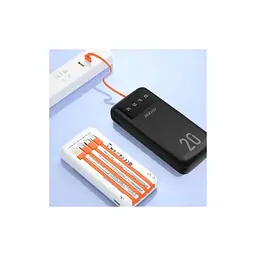 Батарея універсальна Dudao K6Pro+ 20000mAh 10W with USB-C/Lightning/MicroUSB/USB-A cables (6977196682409) - мініатюра 3