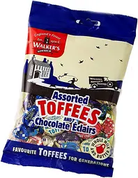 Іриски Walker's Assorted Toffees & Chocolate Eclairs 150g