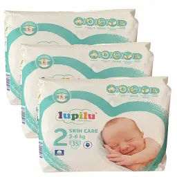 Підгузки Lupilu Skin Care 2 Mini (3-6 кг), 105 шт
