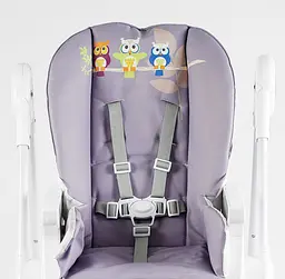Стільчик для годування K-60290 Joy м'який чохол ПВХ, 4 колеса, знімний столик, кошик, в коробці (6989203550090) - мініатюра 7