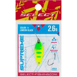 Блешня Select Supreme 2.6g 30mm #11 LimeON Black - мініатюра 2