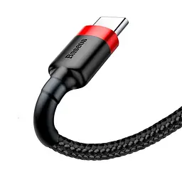 Кабель Baseus Cafule USB-A to USB-C 3m Red/Black (CATKLF-U91) [169554] - мініатюра 3