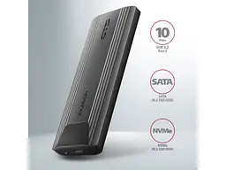 Кишеня для накопичувача AXAGON Thin Screwless (EEM2-GTS2) - мініатюра 2