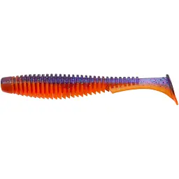 Силикон FishUP U-Shad 4" #207 - Dark Violet/Orange (8 шт/уп)