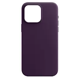 Кожаный чехол-панель для Apple iPhone 15 Pro Max, FAKE Leather Case, фиолетовый, искусственная кожа, премиум, противоударный, защита всего корпуса, с мягкой подкладкой, поддержка MagSafe и беспроводной зарядки, ArmorStandart (ARM76308)