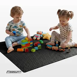 Татамі мат EasyFit SwallowTail 4 шт (60х60х1 см) пазл хвіст ластівки з бортиком - мініатюра 10