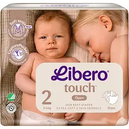 Підгузки Libero Touch 2 (3-6 кг) 32 шт. (7978/806858) - мініатюра 2