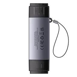 Картрідер Baseus Lite Series USB-A & Type-C  to SD/TF Card Reader WKQX060113 Grey - мініатюра 4