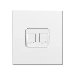 Розетка CAT6e подвійна комп'ютерна біла матова VIDEX NOTA (VF-NT-SK2PC6-WH) VIDEX (28882-000)