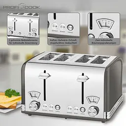 Тостер Profi Cook PC-TA 1194 Anthracite - мініатюра 2