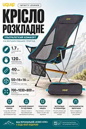 Крісло розкладне Uquip Infinity Lounger Grey (244047) - мініатюра 3